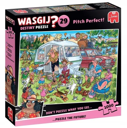 Puzzle 1000 Wasgij Jumbo Retro na kampingu - TM Toys
