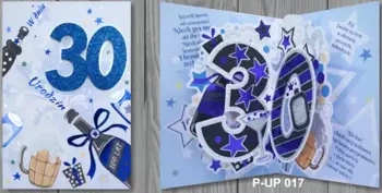 Karnet Przestrzenny B6 Urodziny 30 mężczyzna - Panorama