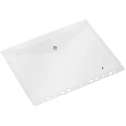 Teczka kopertowa PP A4 z europerforacją biała - Titanum