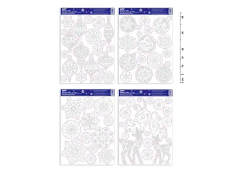 Naklejki Bożonarodzeniowe brokat 20x30cm VA012 - MFP