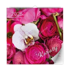 Kalendarz 2026 ścienny lux kwiaty - Kalpol