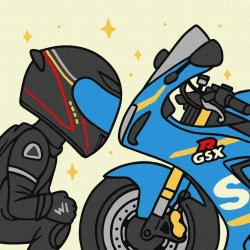 Malowanie po numerach -Ukochany motocykl 25x25 - Ideyka