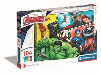 Puzzle 104 Super kolor Marvel Avengers - Clementoni
