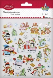 Naklejki papierowe bałwanki 2 arkusze - Titanum