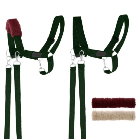 Kantar dla Hobby Horse wodze + futerka zielony - Handlosfera