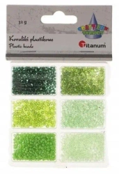 Koraliki plastikowe 6 rozmiarów 32g - Titanum