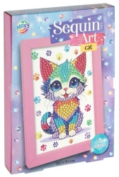 Obraz cekinowy z ramą Kot - Grafix