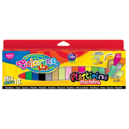 Plastelina Colorino Kids kwadratowa 18 kolorów - PATIO