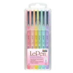 Cienkopisy Le Pen Pastel 6 kolorów - Marvy