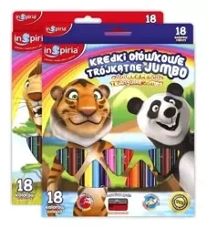 Kredki trójkątne jumbo 18 kolorów - InSpiria