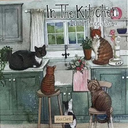 Puzzle 1000 Koty w kuchni - Alex Clark