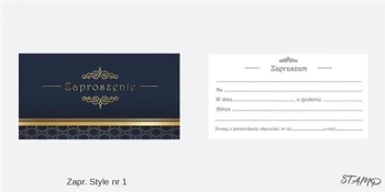 Zaproszenia Style nr 01 (opakowanie 10 szt) - Stamp