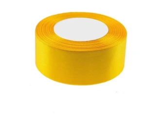 Wstążka satynowa żółta 50mmx32m - Brewis