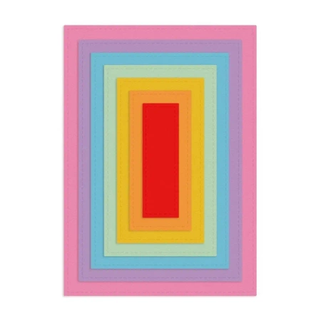 Zestaw wykrojników - Prostokąty 15x10cm 7szt - Dalprint dpCraft