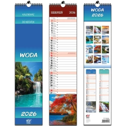 Kalendarz 2026 paskowy 13 planszowy Woda - EV-Corp