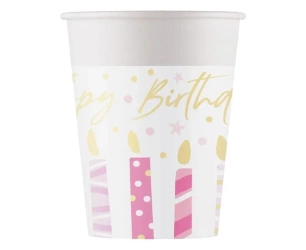 Talerzyki papierowe Birthday Candles 23cm 8szt - Godan