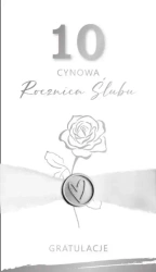 Karnet Rocznica Ślubu 10 - cynowa - Armin Style