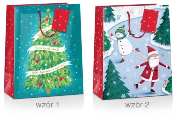 Torba prezentowa Boże Narodzenie 33x10x45cm MIX - Pan Dragon