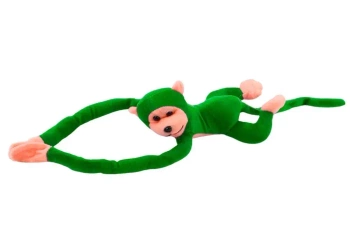 Małpka pluszowa z dźwiękiem zielona 80cm - Leantoys