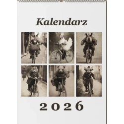 Kalendarz zwierzęta na rowerze 2026 - Szymon Kołosowski