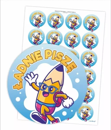 Naklejki pochwały - Ładnie piszę 24szt - LearnHow