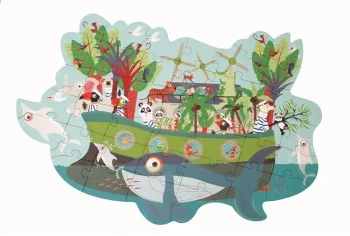 Puzzle 40 konturowe Arka - Scratch