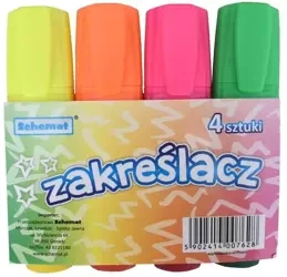 Zakreślacze 4 kolory - Schemat