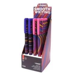 Długopis z zatyczką Fashion Line niebieski (20szt) - Titanum