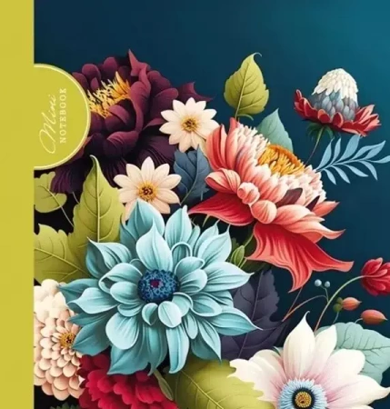 Notatnik ozdobny 100x100/48K kratka Flora limonka - Fresh