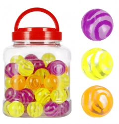 Piłka Kauczukowa 3cm 60szt Spirala Neon Mega Creative 536516