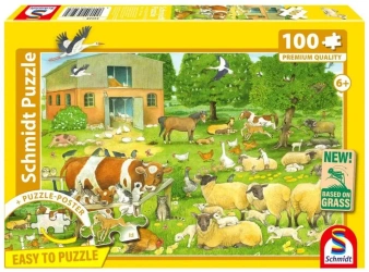 Puzzle PQ 100 Zwierzęta na farmie G3 - Schmidt