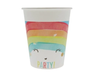 Kubeczki papierowe Rainbow Party 200ml 8szt - Godan