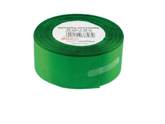 Wstążka satynowa zielona 38mmx32m - Brewis