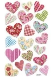 Naklejki z pianki serca 20szt - Dalprint dpCraft