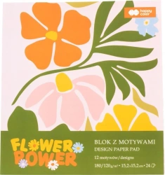 Blok z motywami Bloom 15,2x15,2cm HAPPY COLOR - GDD