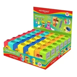 Temperówka Cartoon plastikowa, podwójna (24szt) - Keyroad