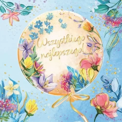 Karnet KW Balon w kwiatach - Henry