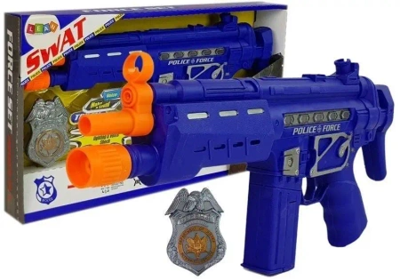Pistolet policyjny z odznaką światło dźwięk - Leantoys