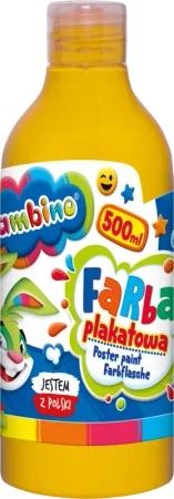 Farba plakatowa żółta 500ml BAMBINO - ST-MAJEWSKI