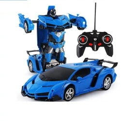 Auto Robot Transformers 2w1 R/C niebieski - Leantoys