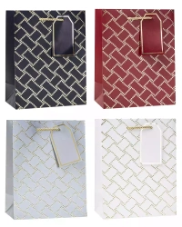 Torebka ozdobna 18x23x8cm hot-stamp mix ROZETTE