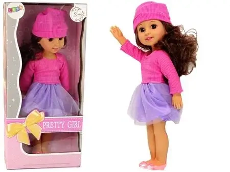Lalka dziewczynka brązowe włosy - Leantoys