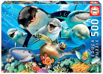 Puzzle 500 Podwodne selfie 109643 - Educa