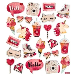 Naklejki Różowe gadżety 24szt - Dalprint dpCraft