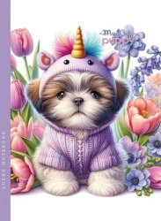 Notatnik 143x200 48K gładki Piesek z rogiem - Fresh