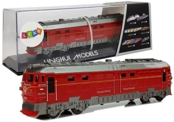 Lokomotywa Pendolino z napędem światło dźwięk czer - Leantoys
