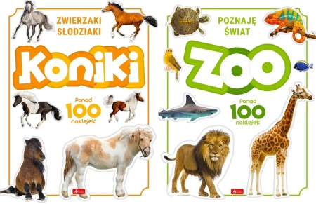 Poznaję świat/ Zwierzaki słodziaki Zoo+ Koniki Ponad 100 naklejek PAKIET - Opracowanie zbiorowe