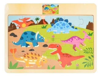 Układanka drewno - dino - Daffi