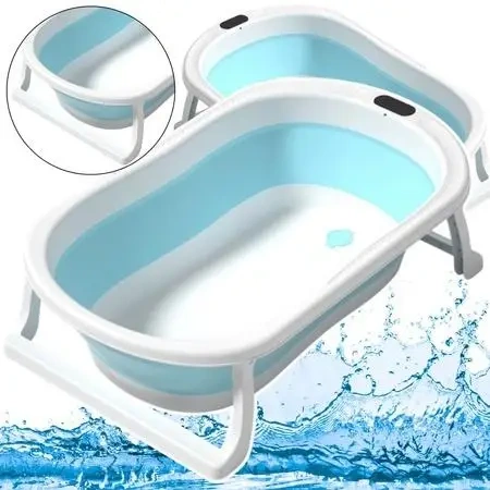 Wanienka do kąpieli składana antypoślizgowe nieb - Leantoys