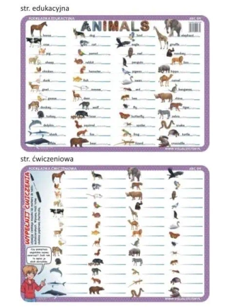 Podkładka edu. 04 - Animals - język angielski - Visual System